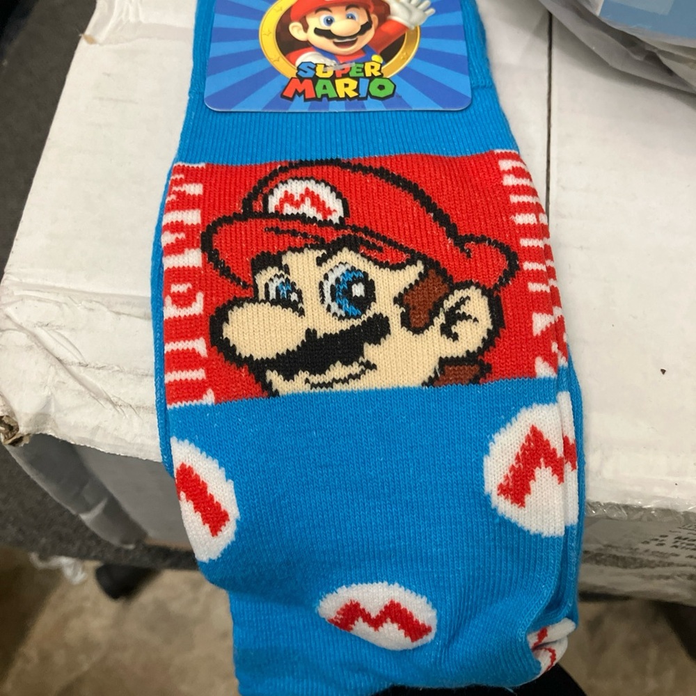 Super Mario Blue Socks